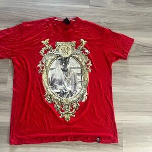 Michaels Red Short Sleeve Tee with Vintage Graphic